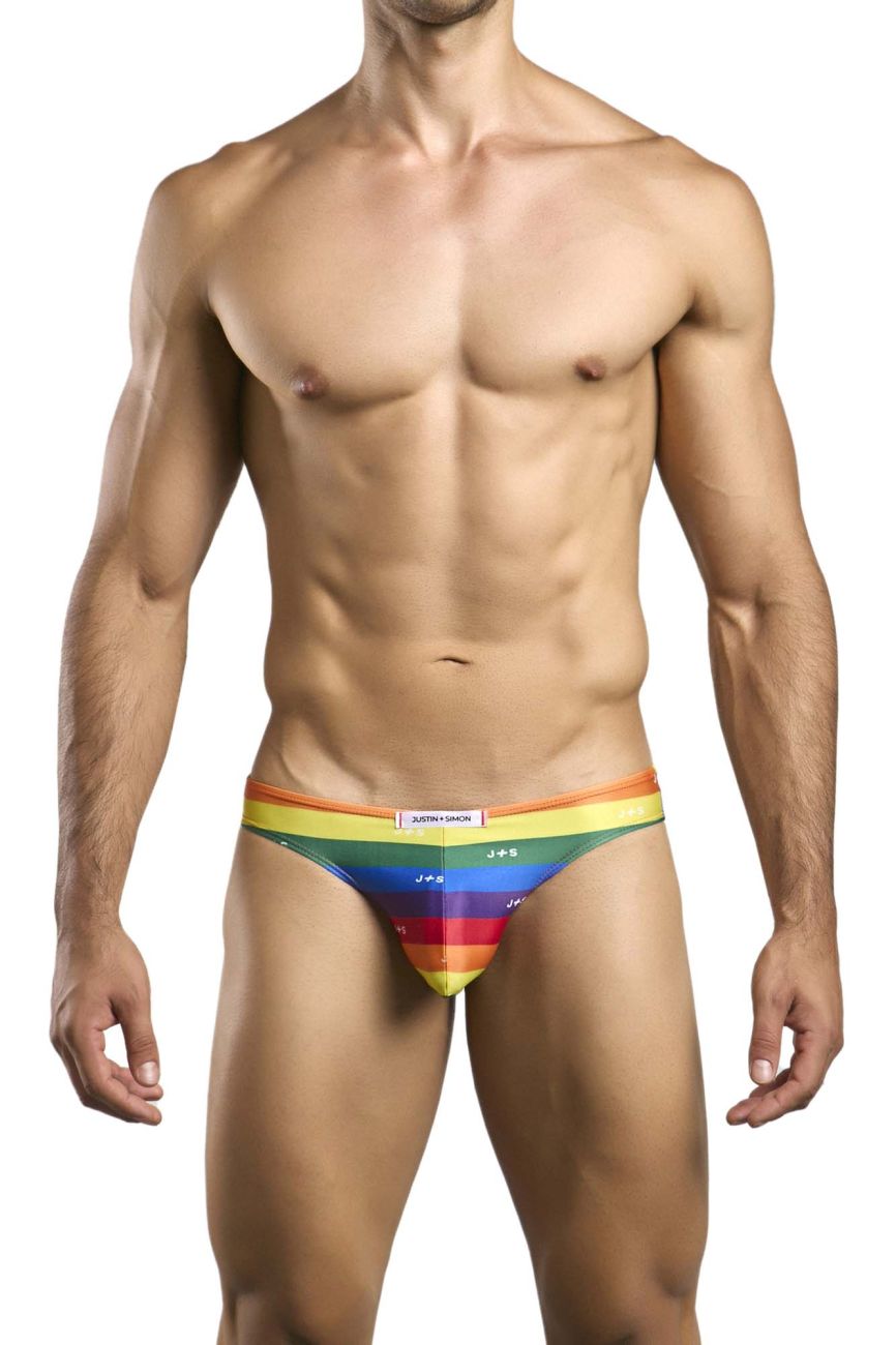 CandyMan JUSTIN+SIMON XSJ01 Classic Men's Bikini Brief in Pride – men's briefs
