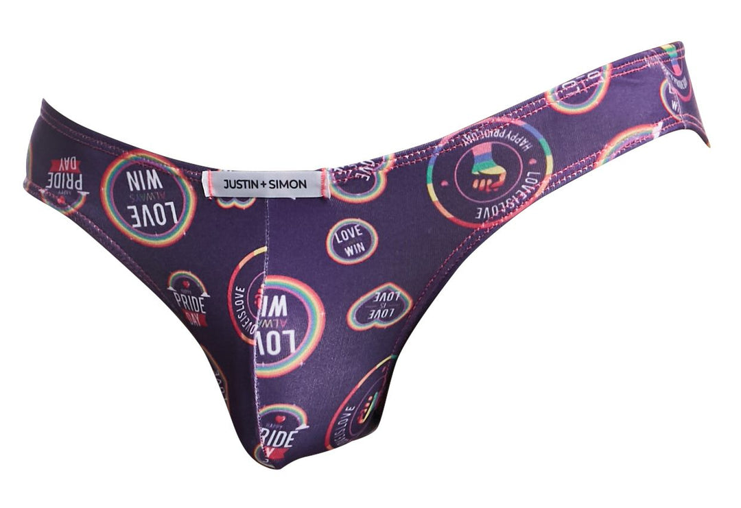 CandyMan JUSTIN+SIMON XSJ01 Classic Men's Bikini Brief in Pride – men's briefs