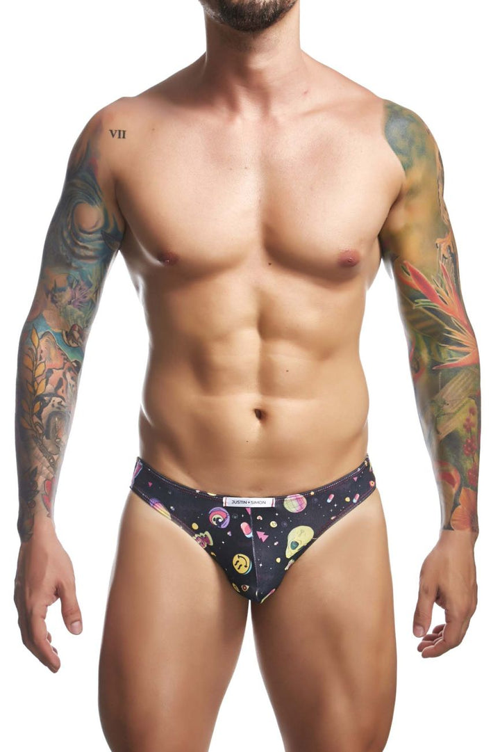 CandyMan JUSTIN+SIMON XSJ01 Classic Men's Bikini Brief in Psycodelic – men's briefs