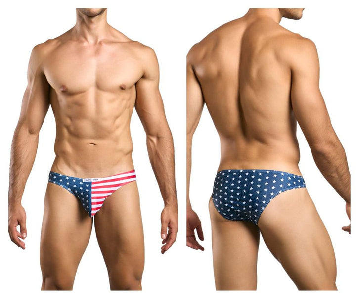 CandyMan JUSTIN+SIMON XSJ01 Classic Men's Bikini Brief in Usa Flag – men's briefs