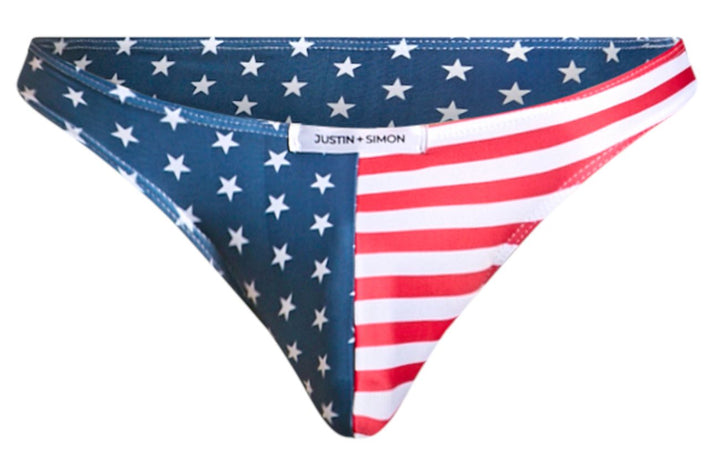 CandyMan JUSTIN+SIMON XSJ01 Classic Men's Bikini Brief in Usa Flag – men's briefs