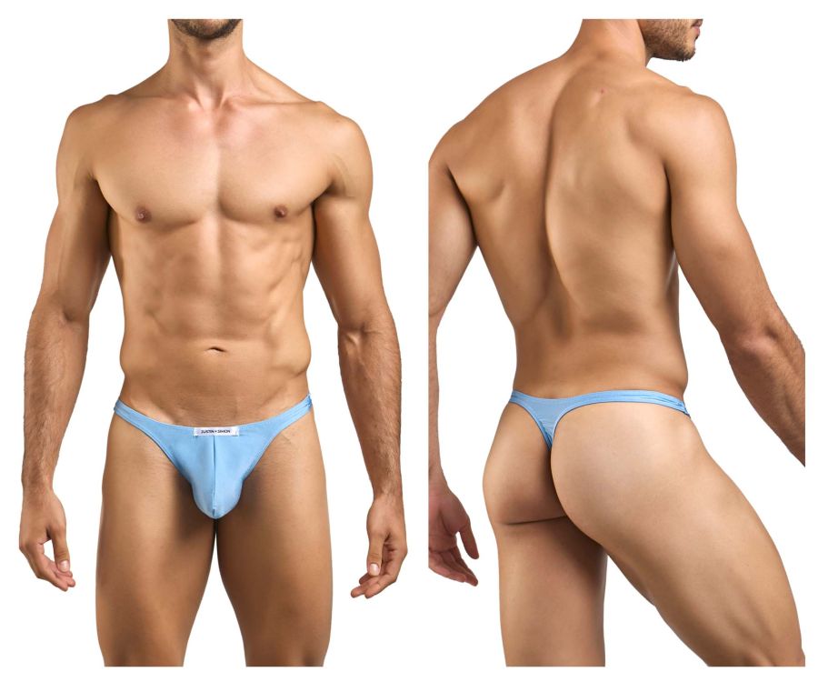 CandyMan JUSTIN+SIMON XSJ03 Classic Men's Thong in Baby Blue – men's thongs