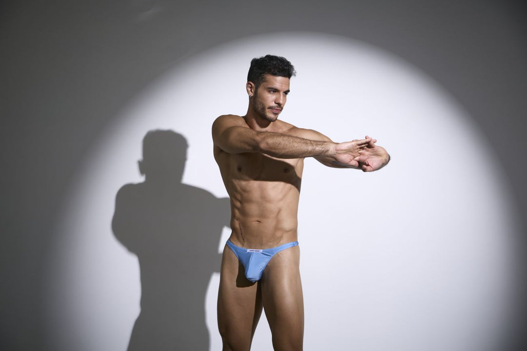 CandyMan JUSTIN+SIMON XSJ03 Classic Men's Thong in Baby Blue – men's thongs