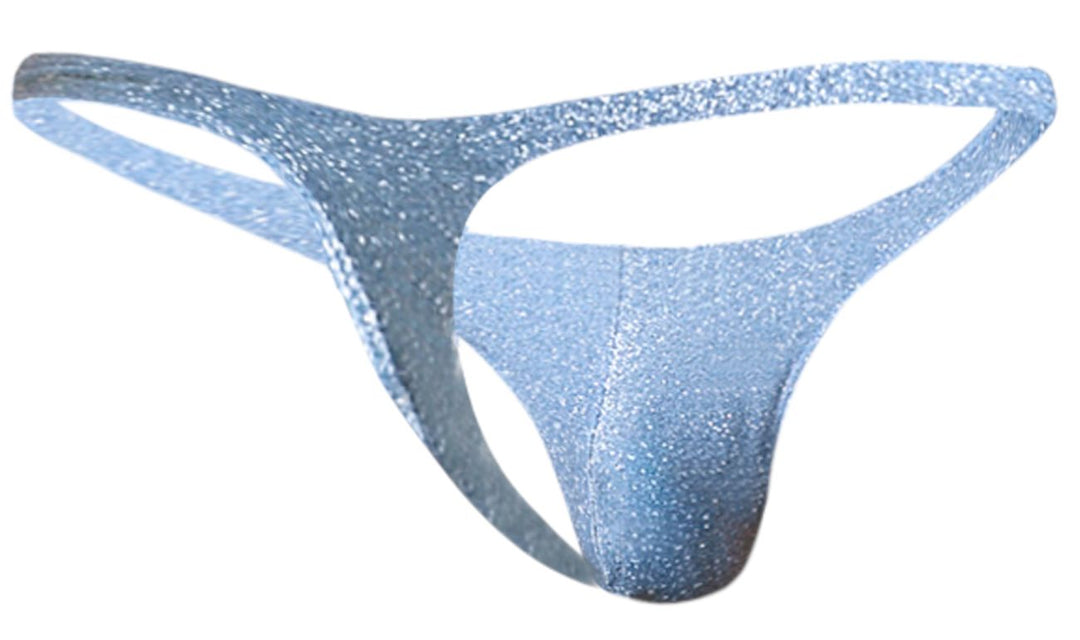 CandyMan JUSTIN+SIMON XSJ03 Classic Men's Thong in Lurex Blue – men's thongs