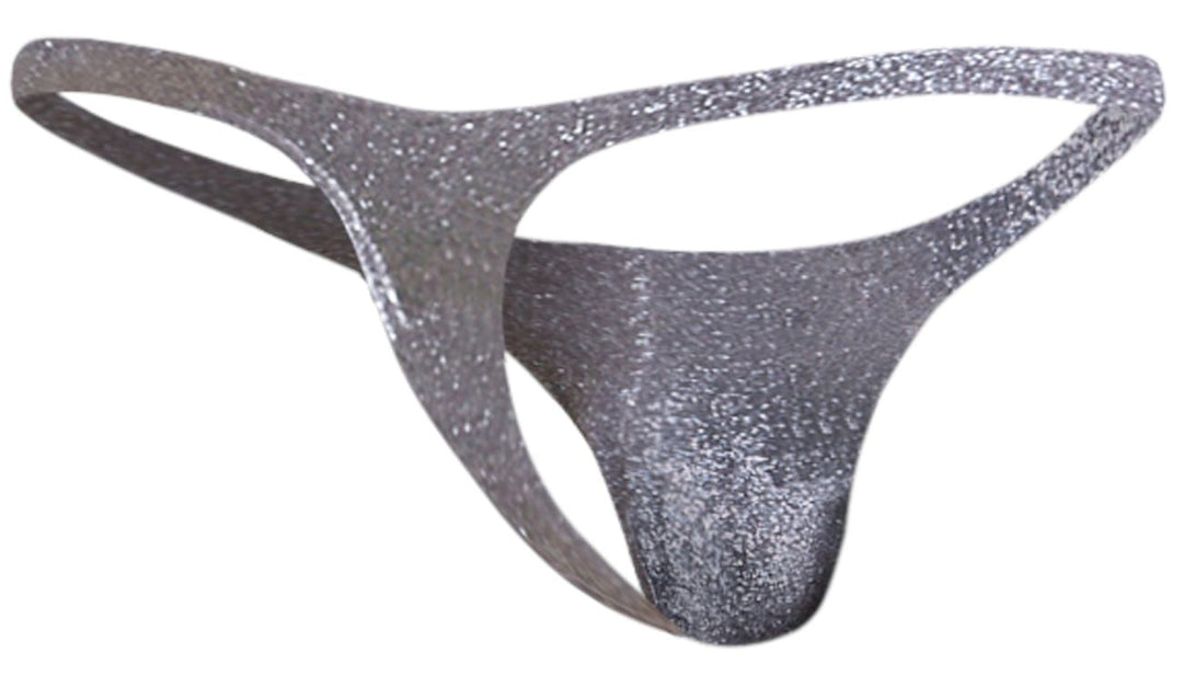 CandyMan JUSTIN+SIMON XSJ03 Classic Men's Thong in Lurex Gray – men's thongs