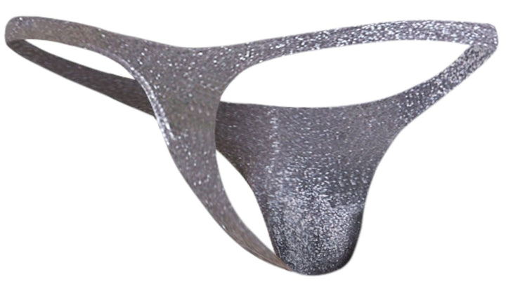 CandyMan JUSTIN+SIMON XSJ03 Classic Men's Thong in Lurex Gray – men's thongs
