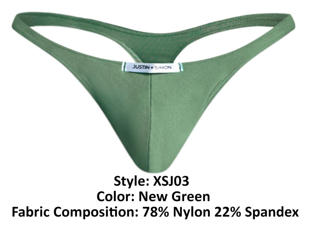 CandyMan JUSTIN+SIMON XSJ03 Classic Men's Thong in New Green – men's thongs