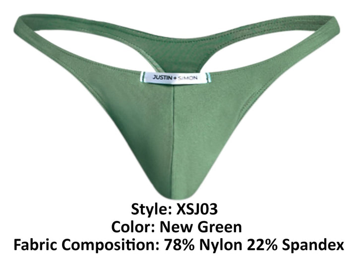 CandyMan JUSTIN+SIMON XSJ03 Classic Men's Thong in New Green – men's thongs