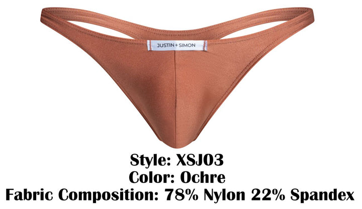 CandyMan JUSTIN+SIMON XSJ03 Classic Men's Thong in Ochre – men's thongs