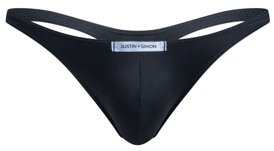 CandyMan JUSTIN+SIMON XSJ03 Classic Men's Thong in Peach Black – men's thongs