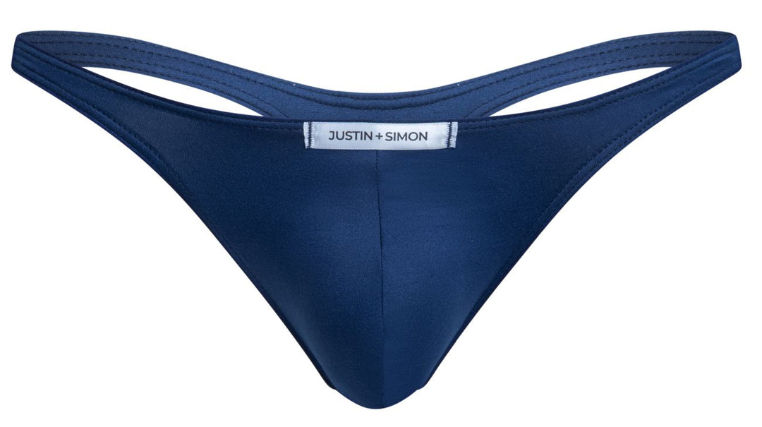 CandyMan JUSTIN+SIMON XSJ03 Classic Men's Thong in Peach Navy – men's thongs