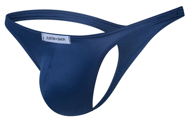 CandyMan JUSTIN+SIMON XSJ03 Classic Men's Thong in Peach Navy – men's thongs