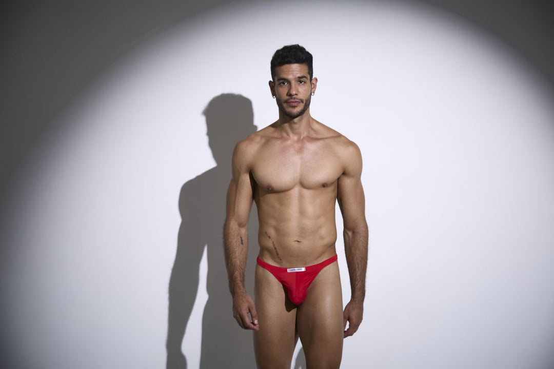 CandyMan XSJ03 Classic Men's Thong in Peach Red – men's thongs