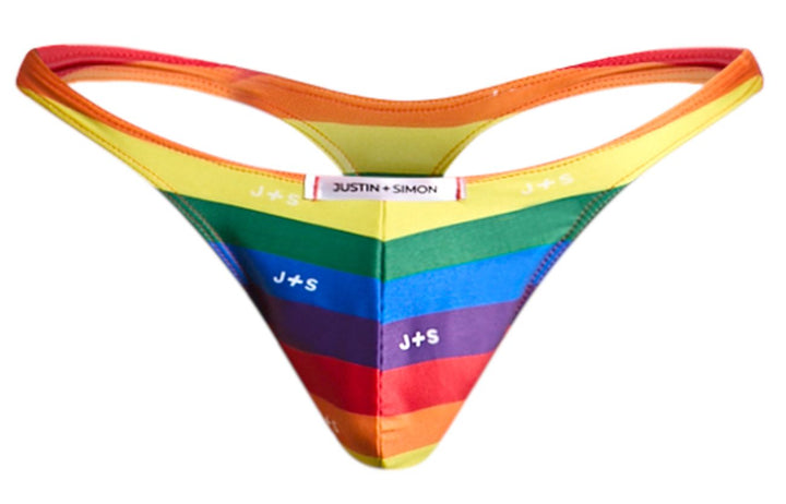 CandyMan JUSTIN+SIMON XSJ03 Classic Men's Thong in Pride Flag – men's thongs