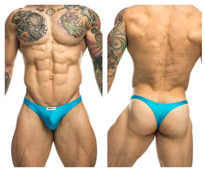 CandyMan JUSTIN+SIMON XSJ03 Classic Men's Thong in Turquoise – men's thongs