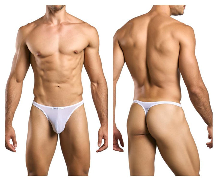 CandyMan JUSTIN+SIMON XSJ03 Classic Men's Thong in White Mesh – men's thongs