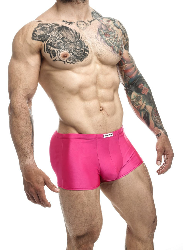 CandyMan JUSTIN+SIMON XSJ08 Classic Men's Trunk Underwear in Hot Pink – men's trunks