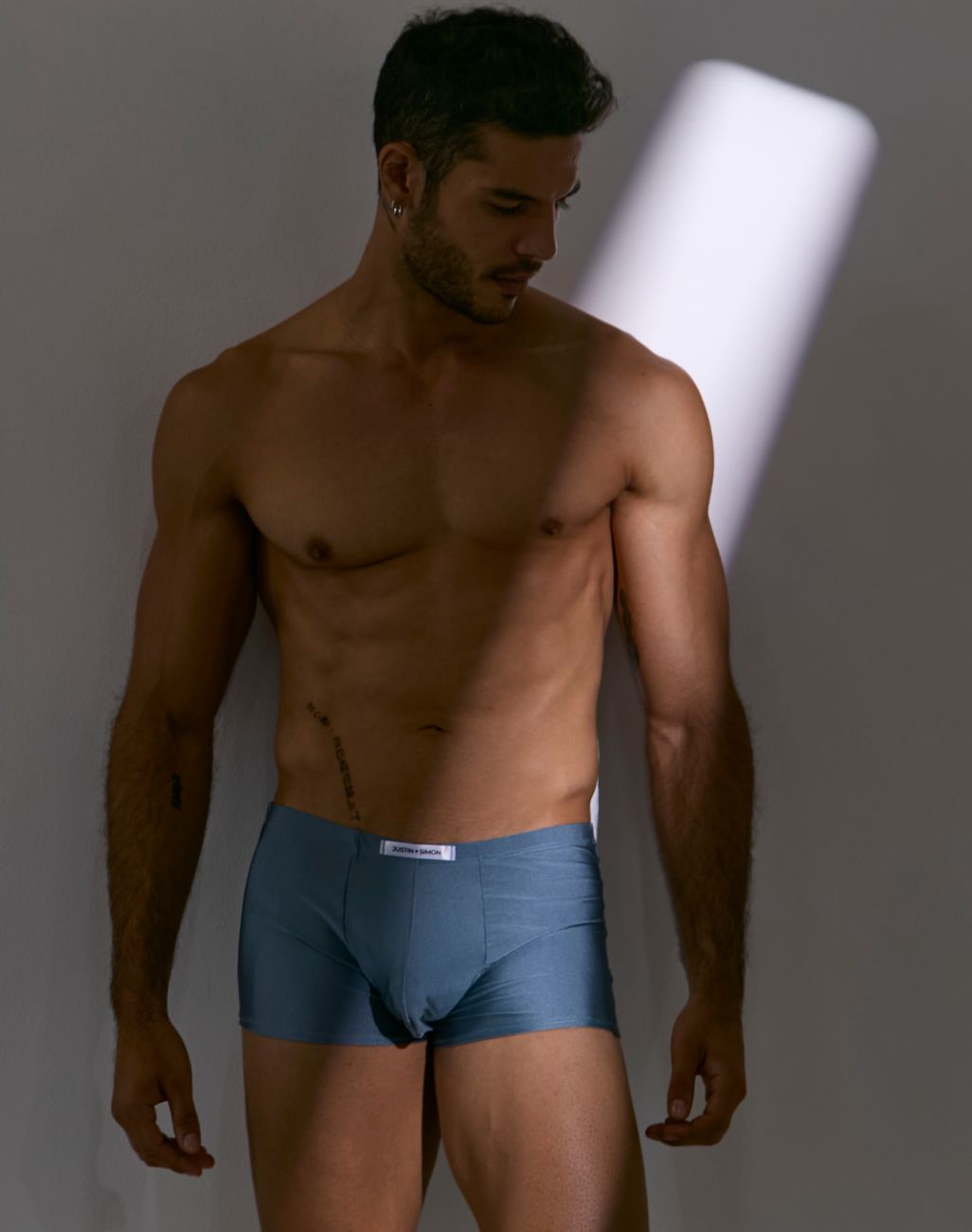 CandyMan JUSTIN+SIMON XSJ08 Classic Boxer Men's Trunk Underwear in Metal Green – men's trunks