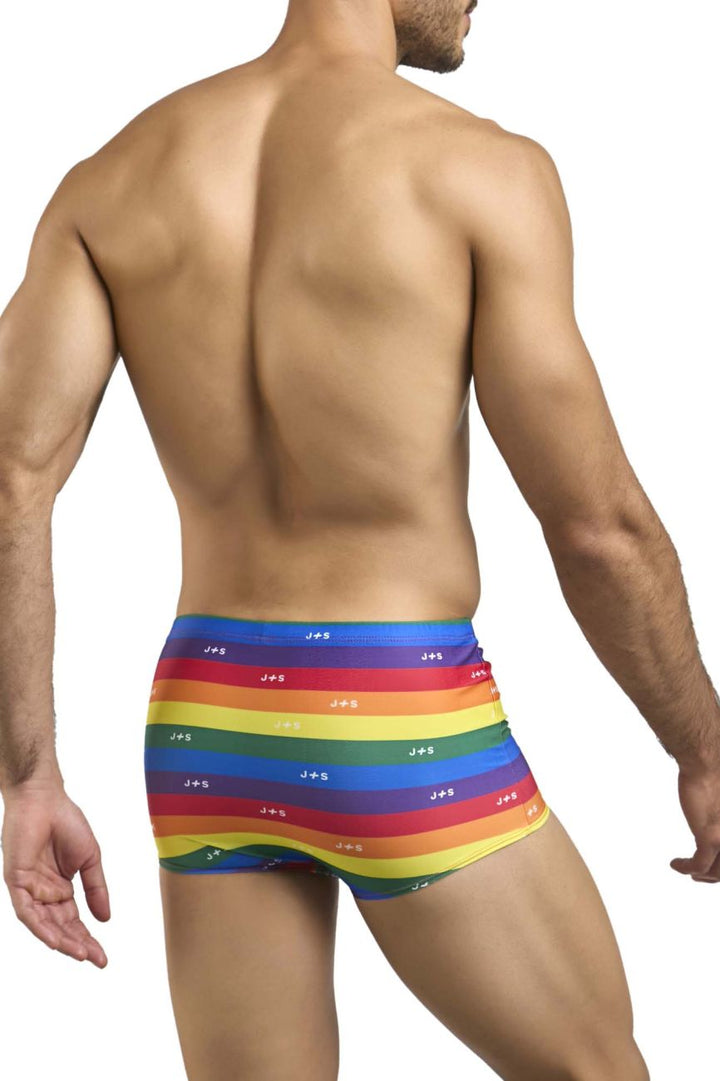 CandyMan JUSTIN+SIMON XSJ08 Classic Boxer Men's Trunk Underwear in Pride Flag – men's trunks