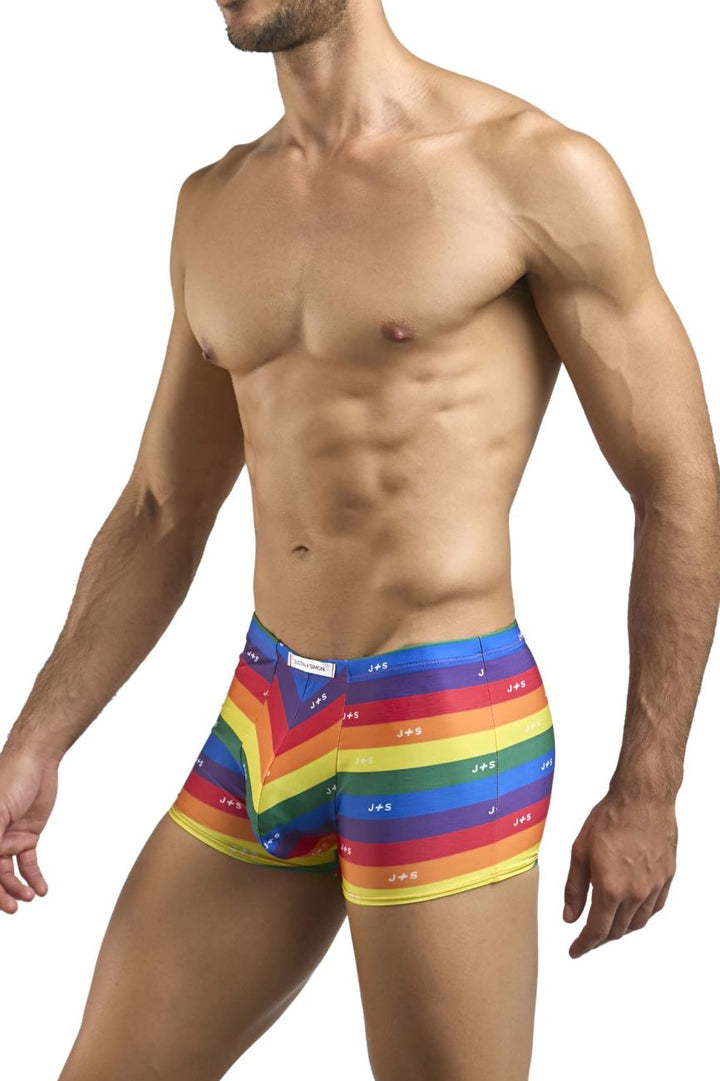 CandyMan JUSTIN+SIMON XSJ08 Classic Boxer Men's Trunk Underwear in Pride Flag – men's trunks