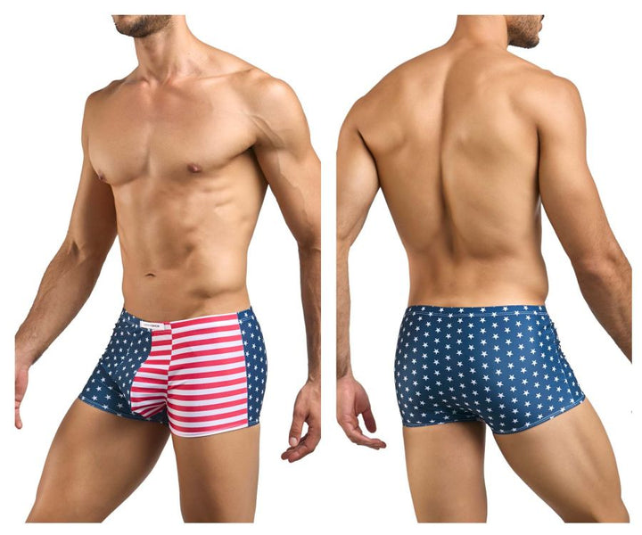 CandyMan JUSTIN+SIMON XSJ08 Classic Boxer Men's Trunk Underwear in Usa Flag – men's trunks