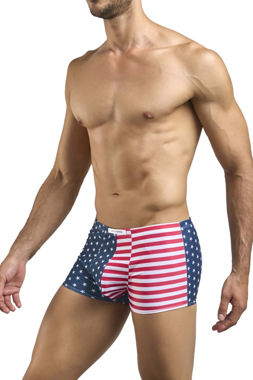 CandyMan JUSTIN+SIMON XSJ08 Classic Boxer Men's Trunk Underwear in Usa Flag – men's trunks