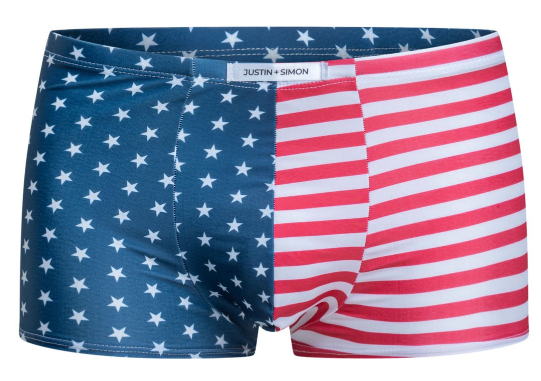 CandyMan JUSTIN+SIMON XSJ08 Classic Boxer Men's Trunk Underwear in Usa Flag – men's trunks