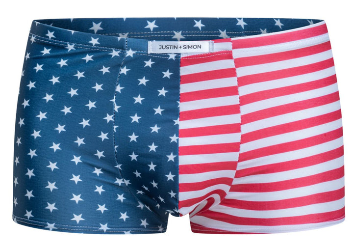 CandyMan JUSTIN+SIMON XSJ08 Classic Boxer Men's Trunk Underwear in Usa Flag – men's trunks