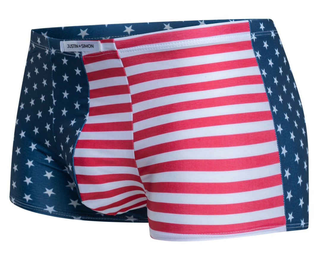 CandyMan JUSTIN+SIMON XSJ08 Classic Boxer Men's Trunk Underwear in Usa Flag – men's trunks