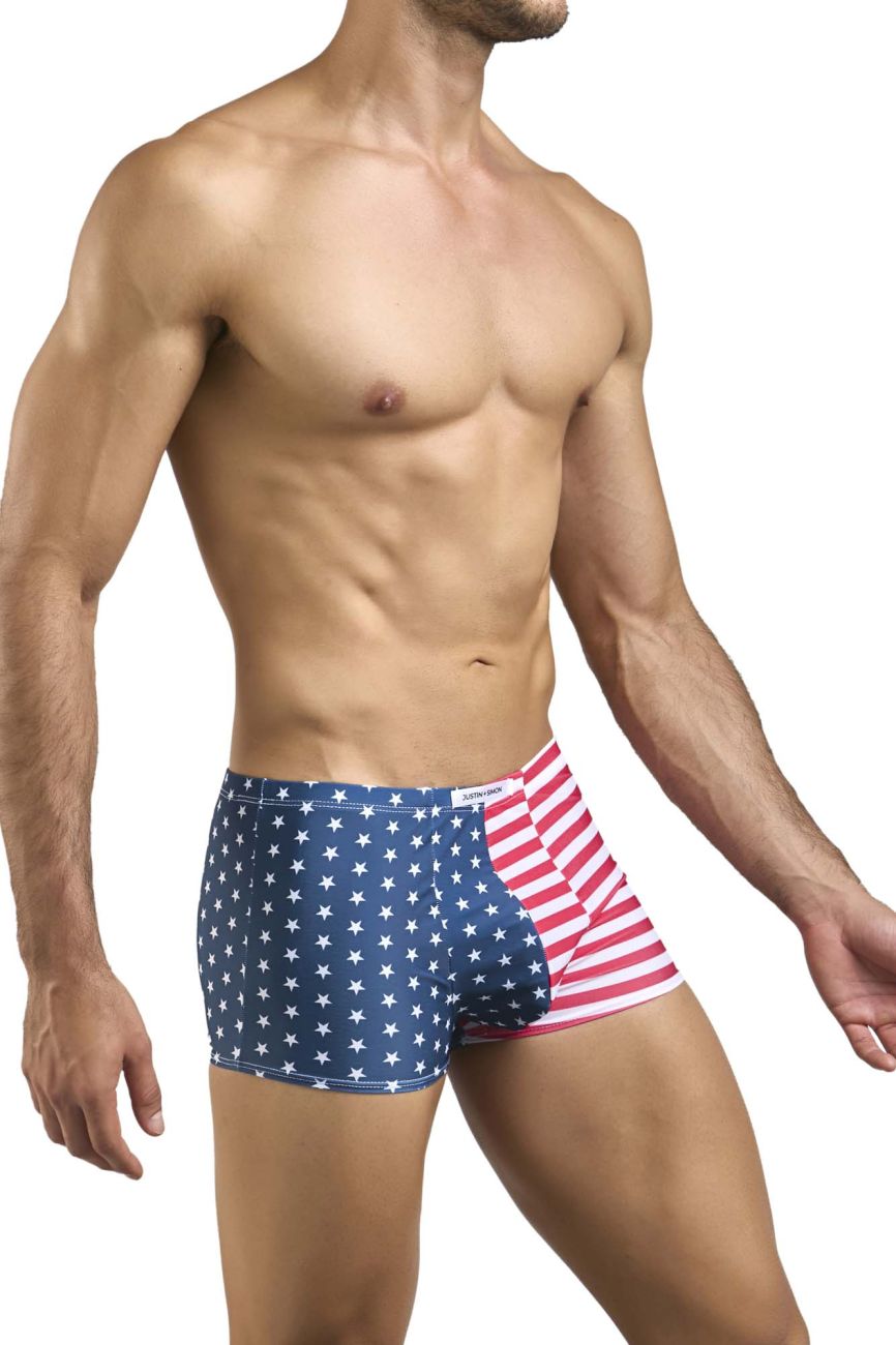 CandyMan JUSTIN+SIMON XSJ08 Classic Boxer Men's Trunk Underwear in Usa Flag – men's trunks