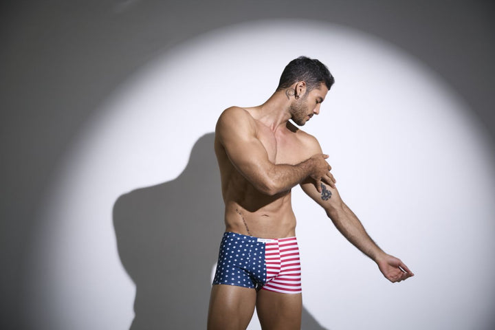 CandyMan JUSTIN+SIMON XSJ08 Classic Boxer Men's Trunk Underwear in Usa Flag – men's trunks