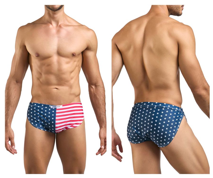 CandyMan JUSTIN+SIMON XSJ09 Running Men's Bikini Brief in Usa Flag – men's briefs