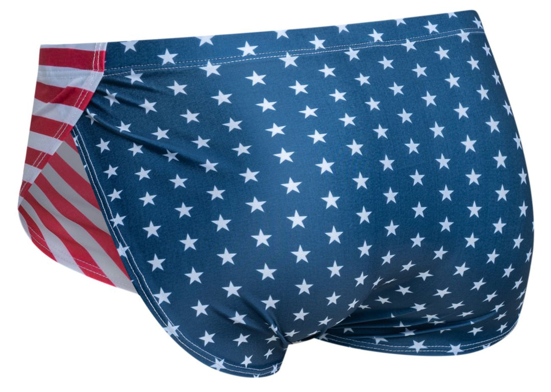 CandyMan JUSTIN+SIMON XSJ09 Running Men's Bikini Brief in Usa Flag – men's briefs