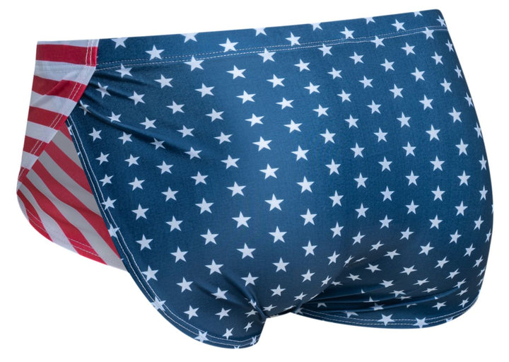 CandyMan JUSTIN+SIMON XSJ09 Running Men's Bikini Brief in Usa Flag – men's briefs