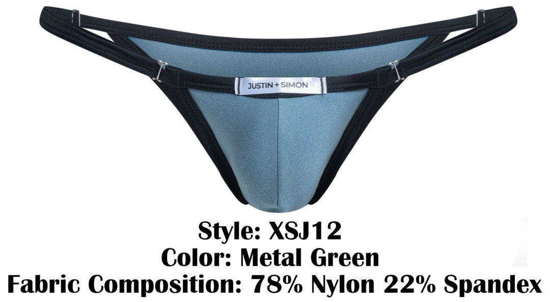 CandyMan JUSTIN+SIMON XSJ12 Men's Bikini Brief in Metal Green – men's briefs