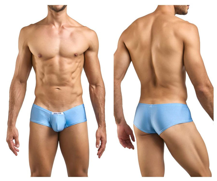 CandyMan JUSTIN+SIMON XSJ13 Cheeky Bulge Boxer Men's Trunk Underwear in Baby Blue – men's trunks
