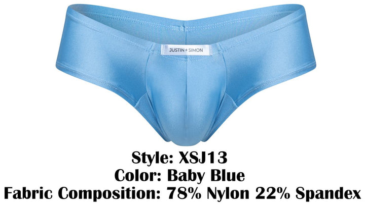 CandyMan JUSTIN+SIMON XSJ13 Cheeky Bulge Boxer Men's Trunk Underwear in Baby Blue – men's trunks