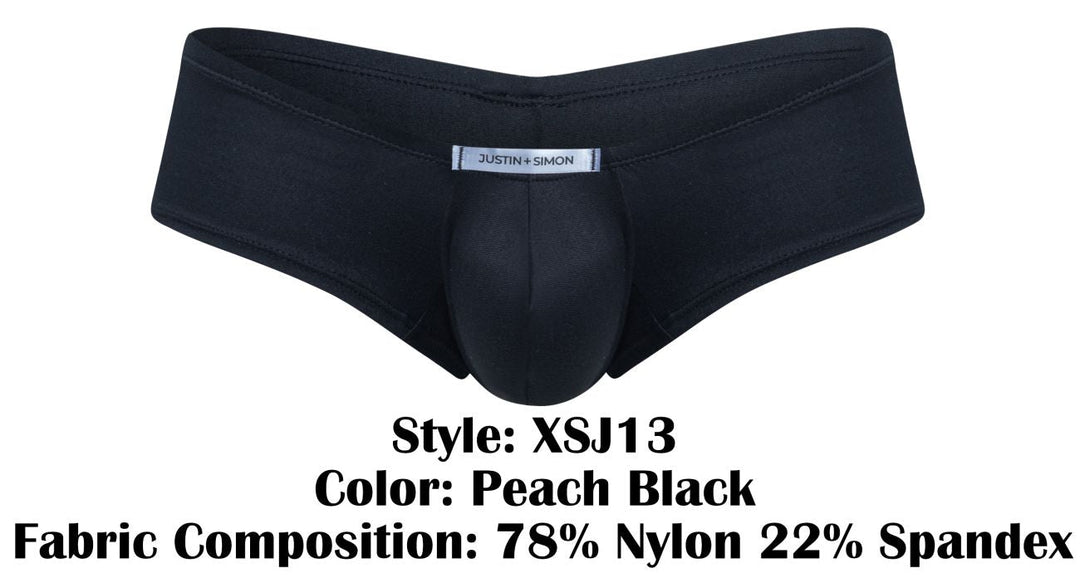 CandyMan JUSTIN+SIMON XSJ13 Cheeky Bulge Boxer Men's Trunk Underwear in Peach Black – men's trunks