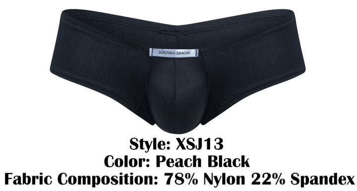 CandyMan JUSTIN+SIMON XSJ13 Cheeky Bulge Boxer Men's Trunk Underwear in Peach Black – men's trunks