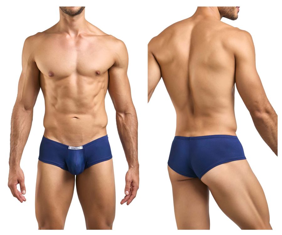 CandyMan JUSTIN+SIMON XSJ13 Cheeky Bulge Boxer Men's Trunk Underwear in Peach Navy – men's trunks
