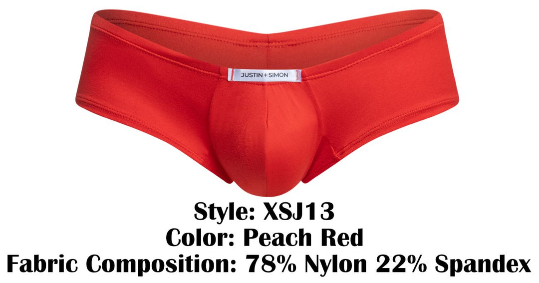 CandyMan JUSTIN+SIMON XSJ13 Cheeky Bulge Boxer Men's Trunk Underwear in Peach Red – men's trunks