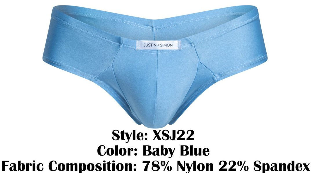 CandyMan JUSTIN+SIMON XSJ22 Cheek Men's Bikini Brief in Baby Blue – men's briefs