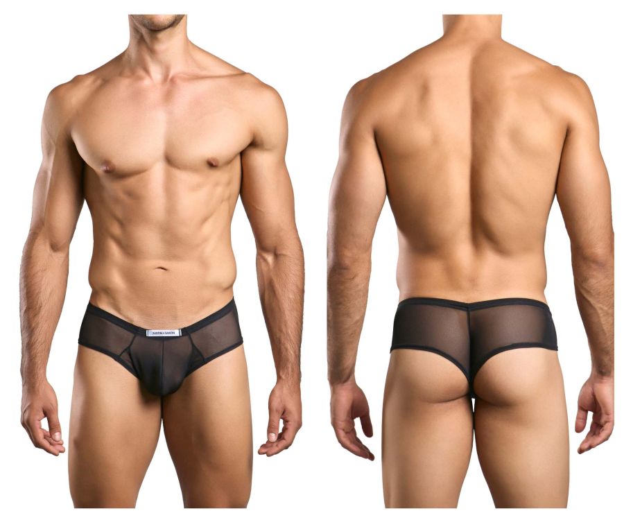 CandyMan JUSTIN+SIMON XSJ22 Cheek Men's Bikini Brief in Black – men's briefs