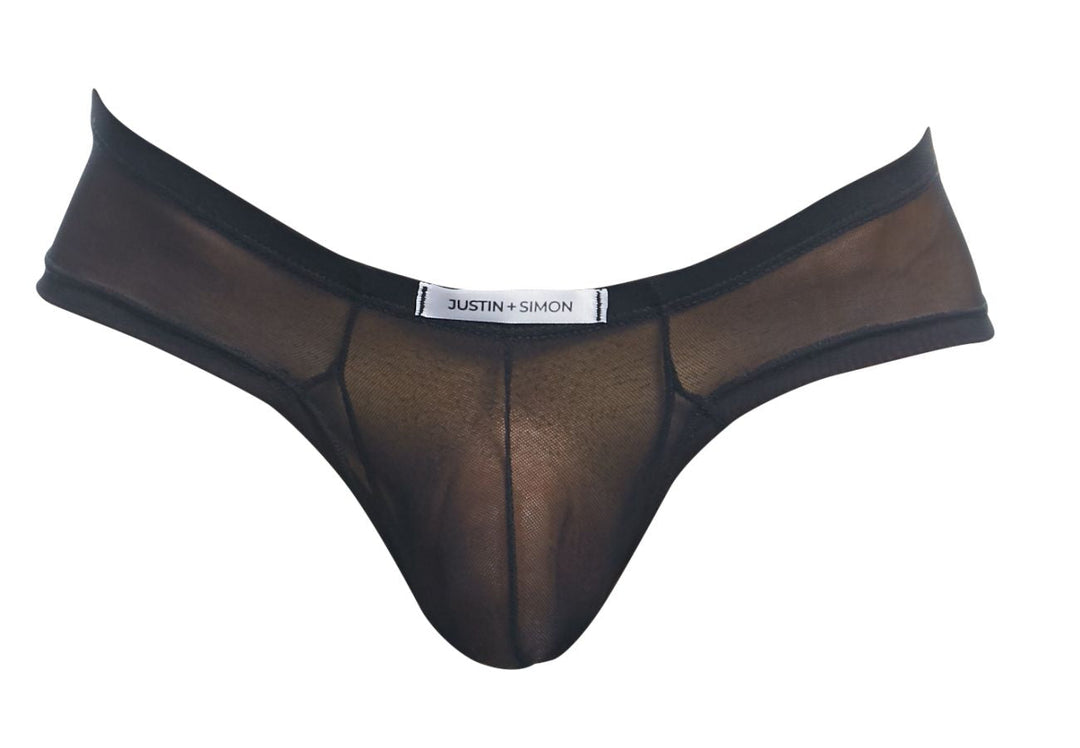 CandyMan JUSTIN+SIMON XSJ22 Cheek Men's Bikini Brief in Black – men's briefs