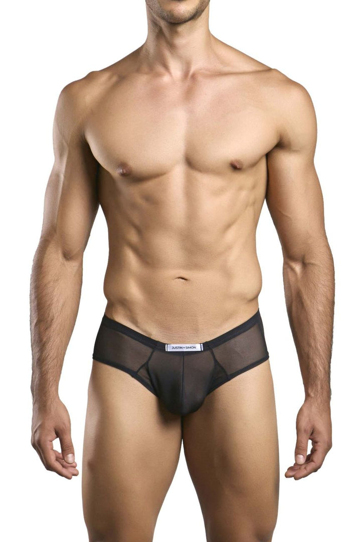 CandyMan JUSTIN+SIMON XSJ22 Cheek Men's Bikini Brief in Black – men's briefs
