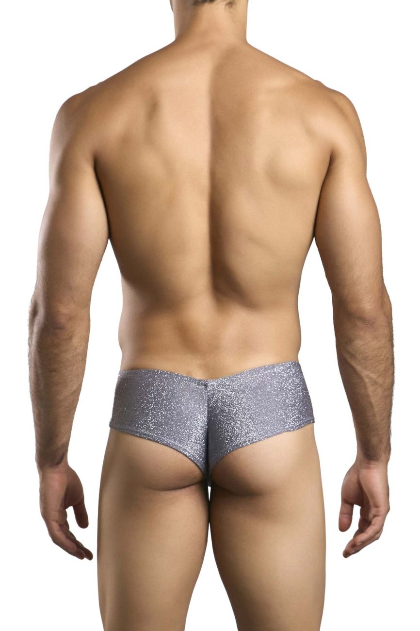 CandyMan JUSTIN+SIMON XSJ22 Cheek Men's Bikini Brief in Lurex Gray – men's briefs