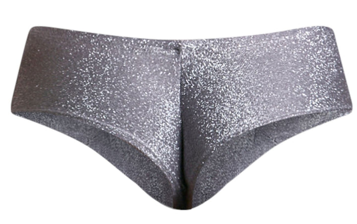 CandyMan JUSTIN+SIMON XSJ22 Cheek Men's Bikini Brief in Lurex Gray – men's briefs