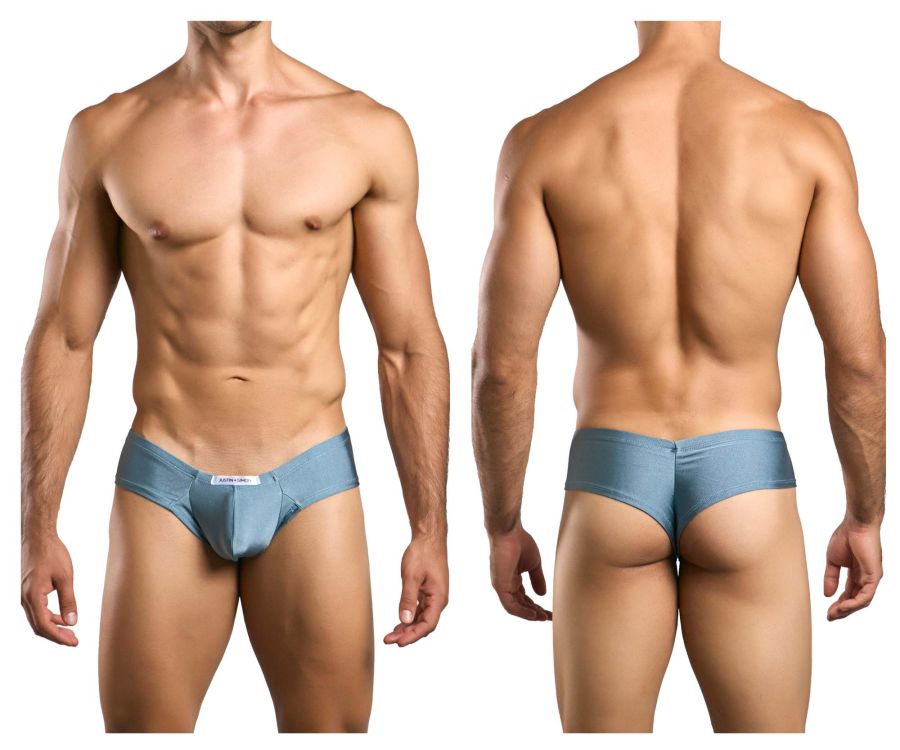 CandyMan JUSTIN+SIMON XSJ22 Cheek Men's Bikini Brief in Metal Green – men's briefs