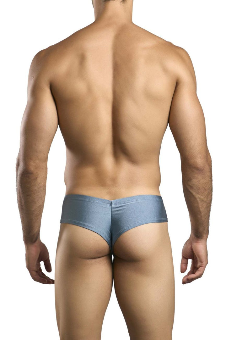 CandyMan JUSTIN+SIMON XSJ22 Cheek Men's Bikini Brief in Metal Green – men's briefs