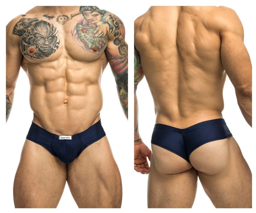 CandyMan JUSTIN+SIMON XSJ22 Cheek Men's Bikini Brief in Navy – men's briefs